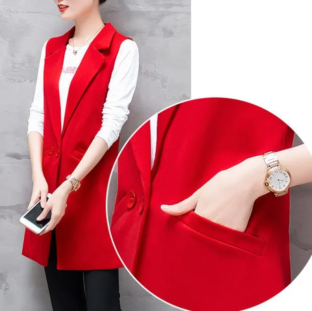 Formal Long Coat Vest