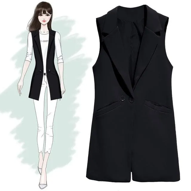 Formal Long Coat Vest