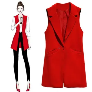 Formal Long Coat Vest