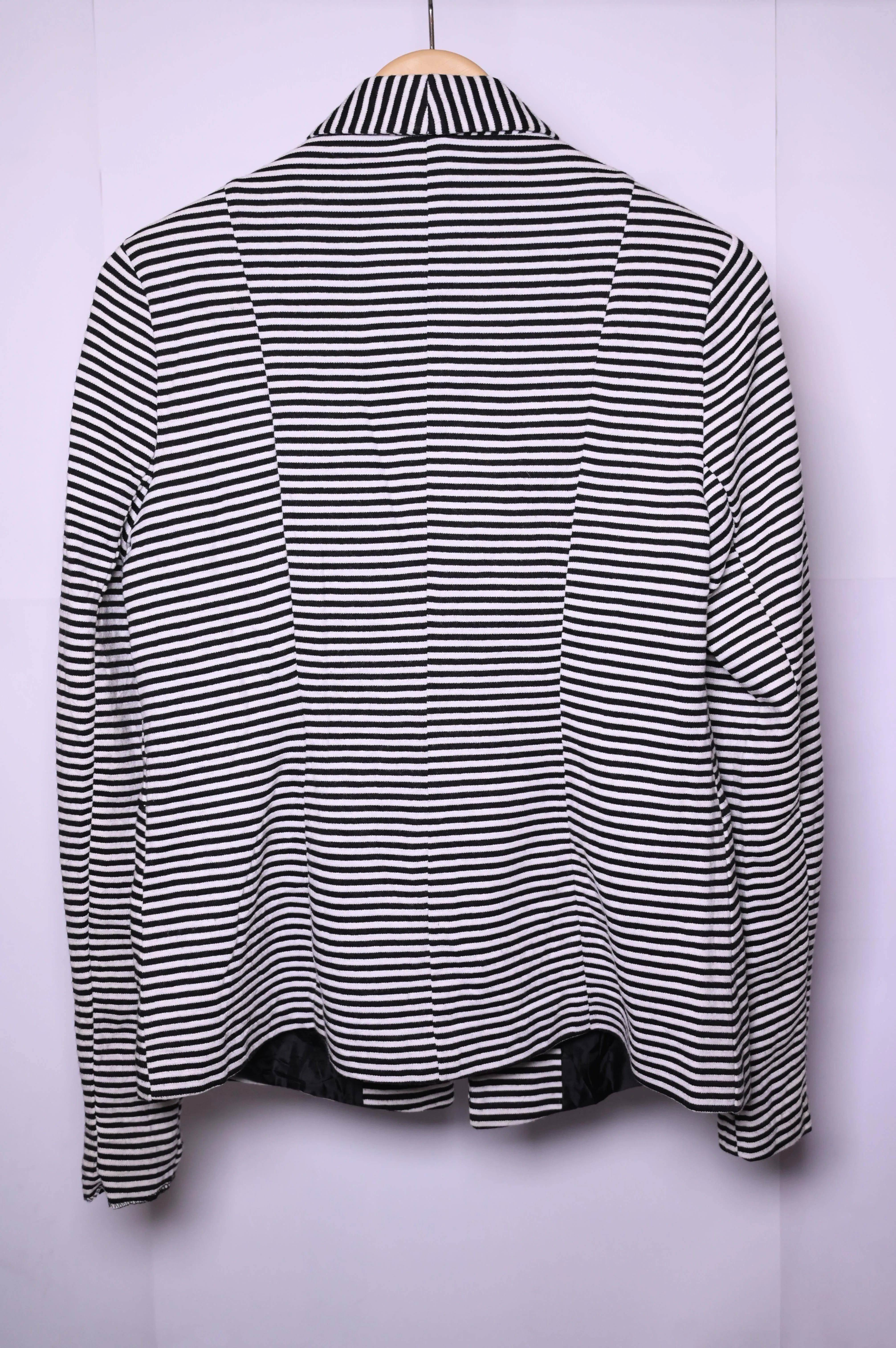 George Black and White Stripes Coat