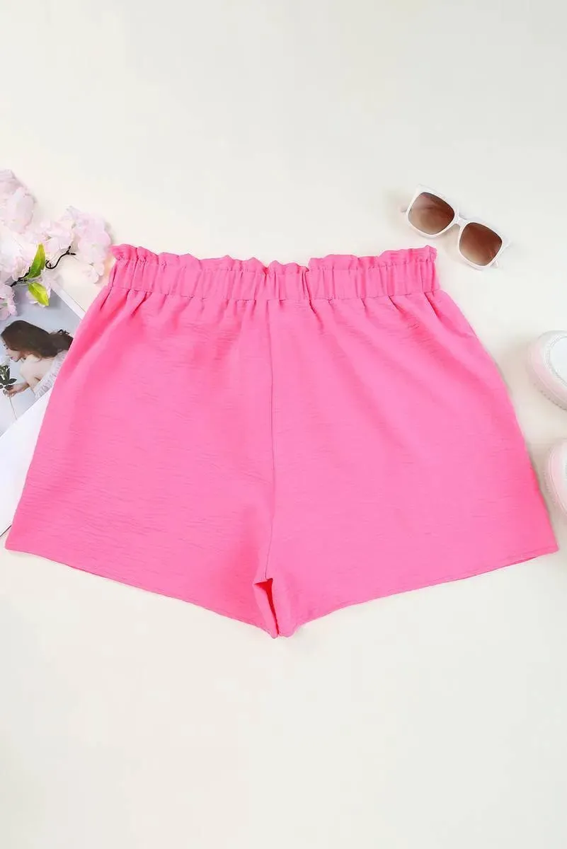 Get Comfy with Plus Size Paperbag Shorts - Shop Now!