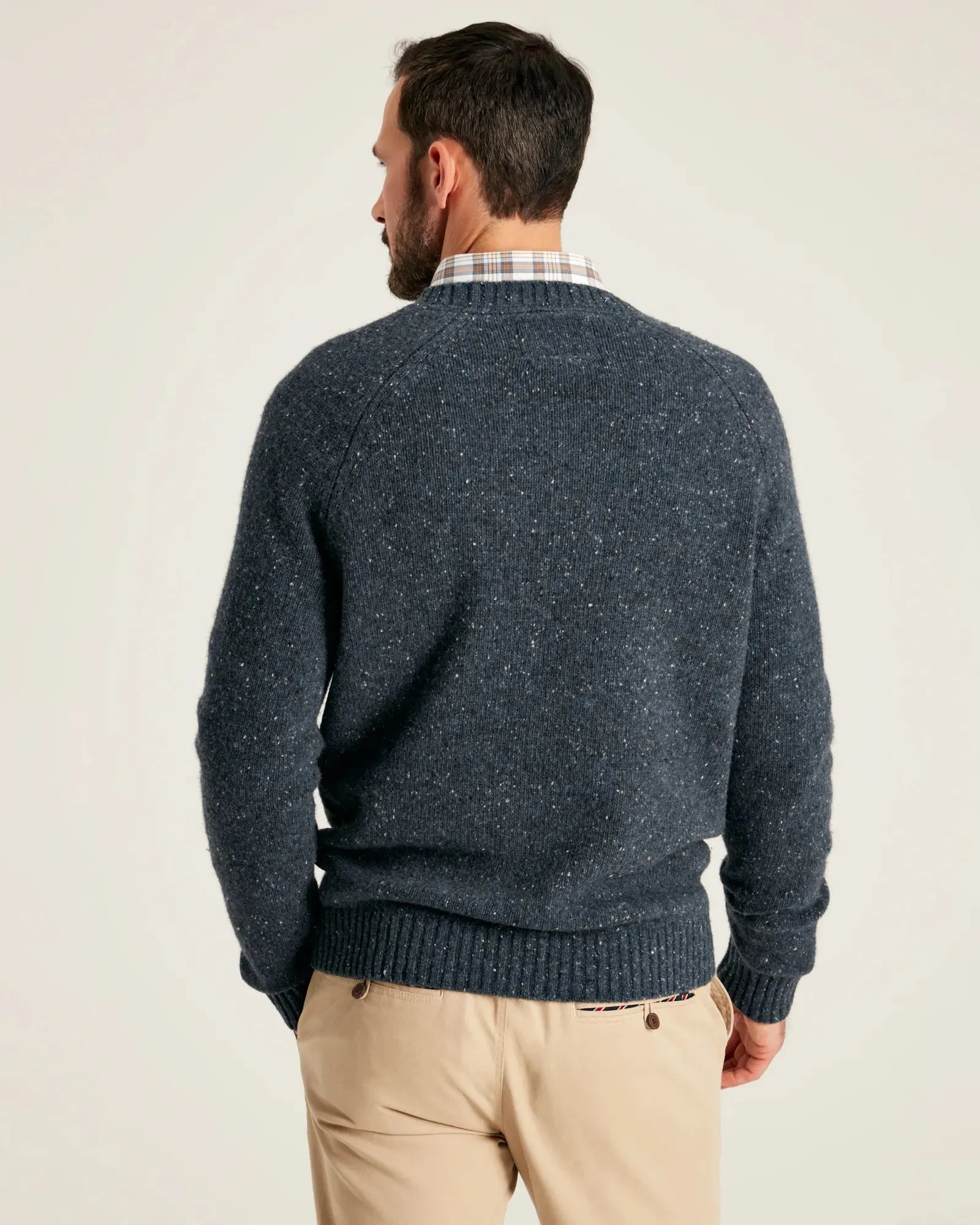 Glenbay Blue Crew Neck Knitted Jumper