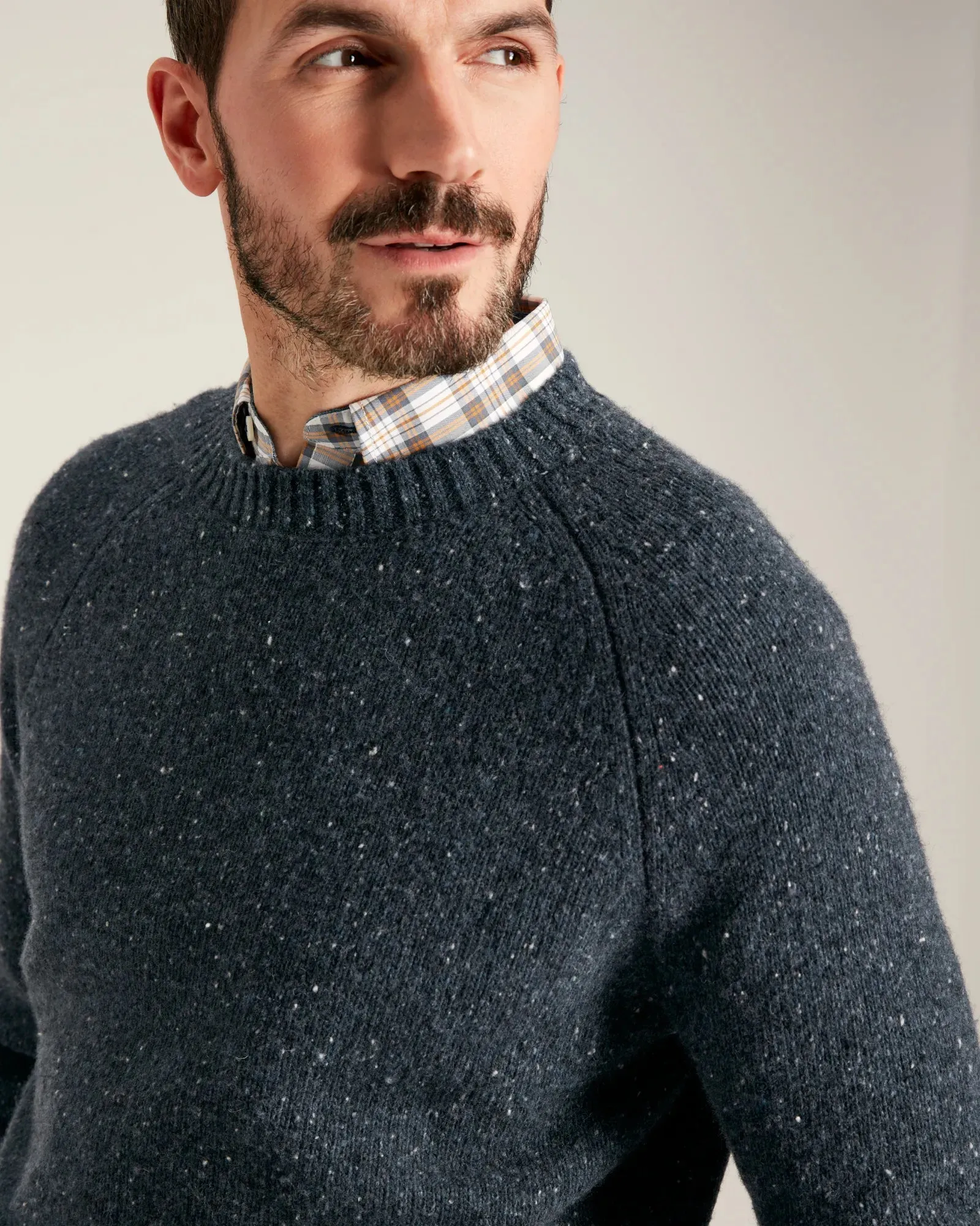 Glenbay Blue Crew Neck Knitted Jumper