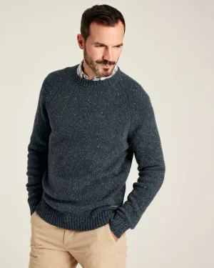 Glenbay Blue Crew Neck Knitted Jumper