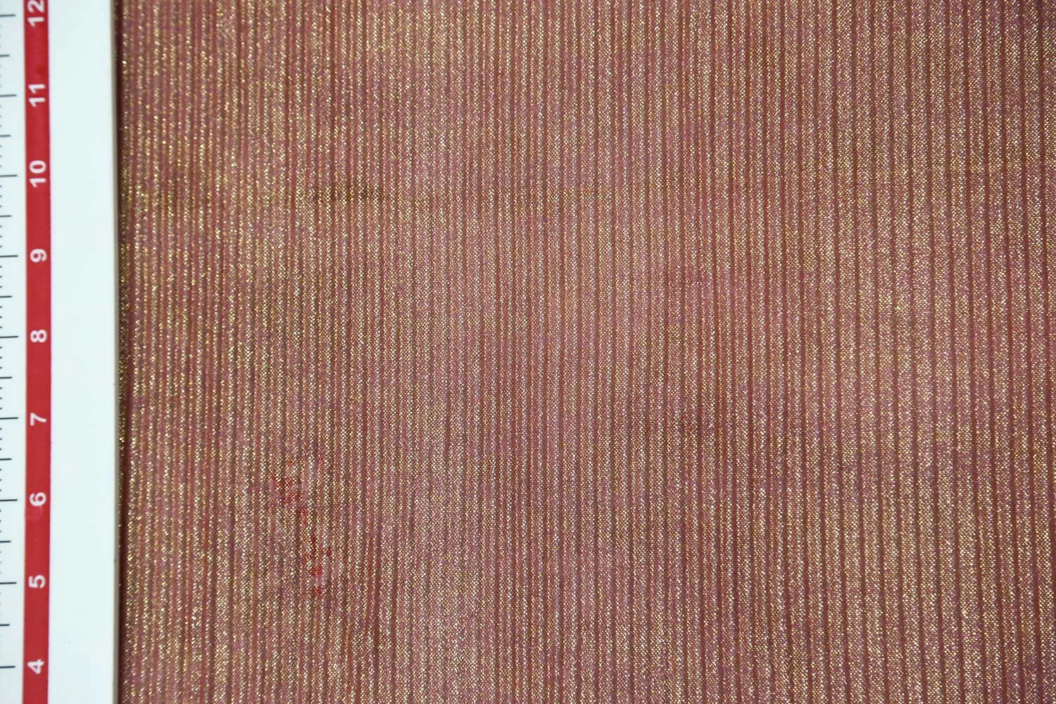 Golden Foil on Onion Pink Pleated Foil Knit Fabric