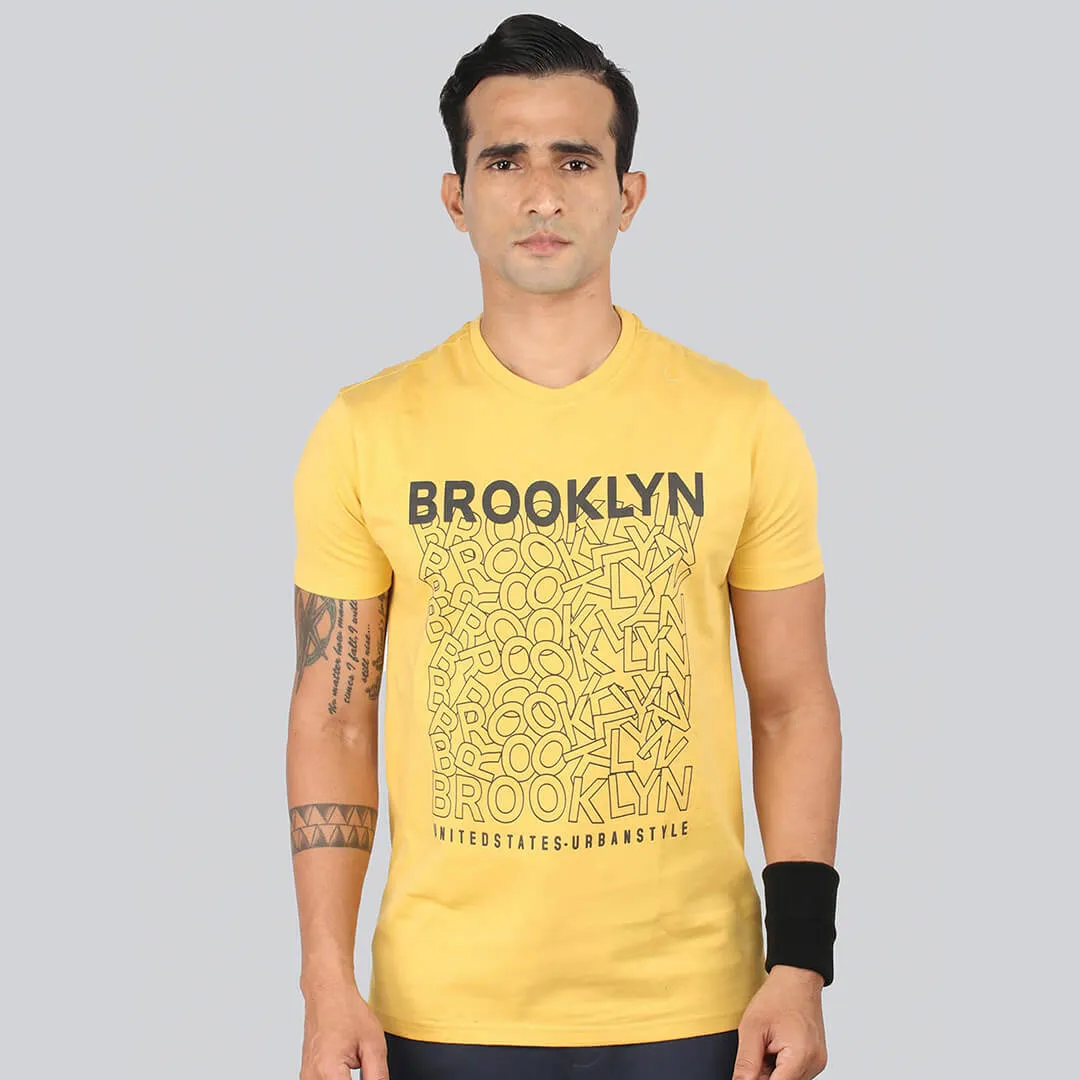 Graphic Printed T-shirt - Ocher