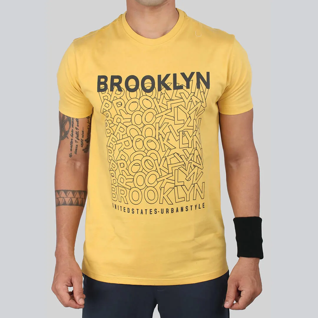 Graphic Printed T-shirt - Ocher