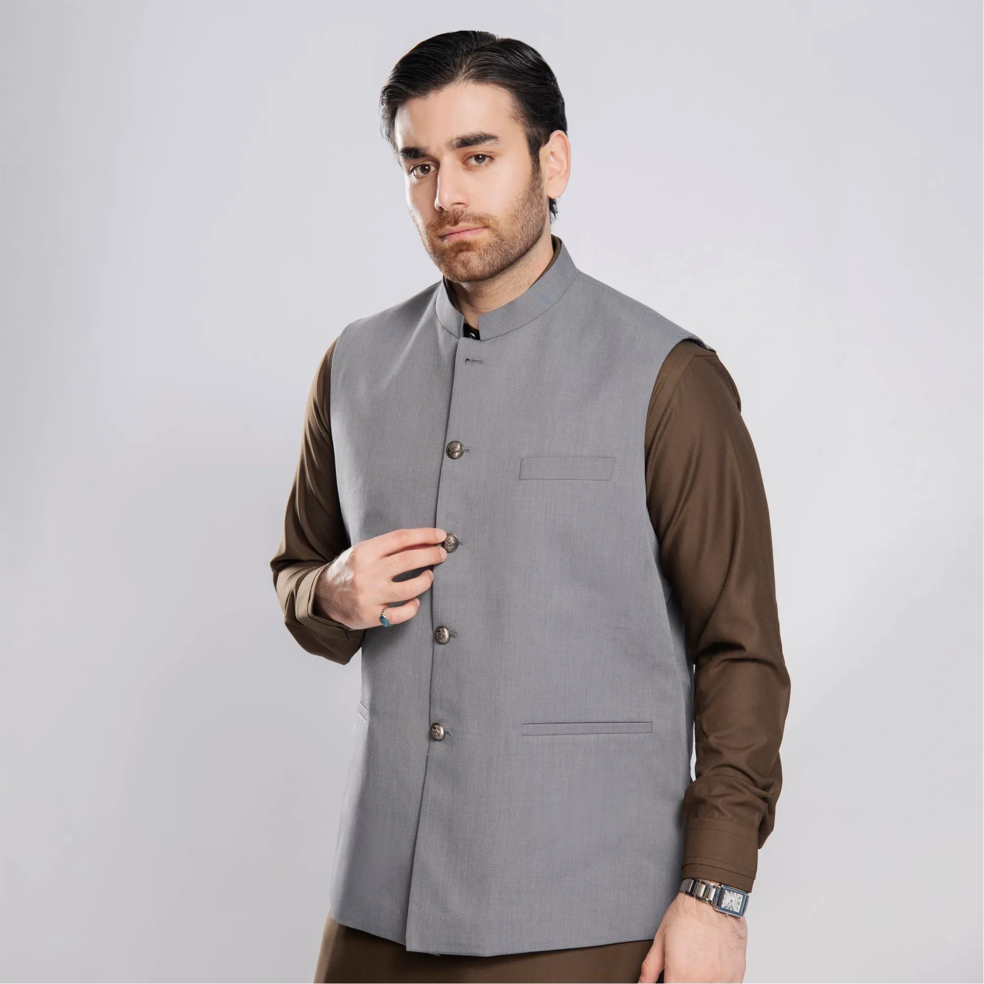 Grey Tropical Blend Waistcoat – Kaptan