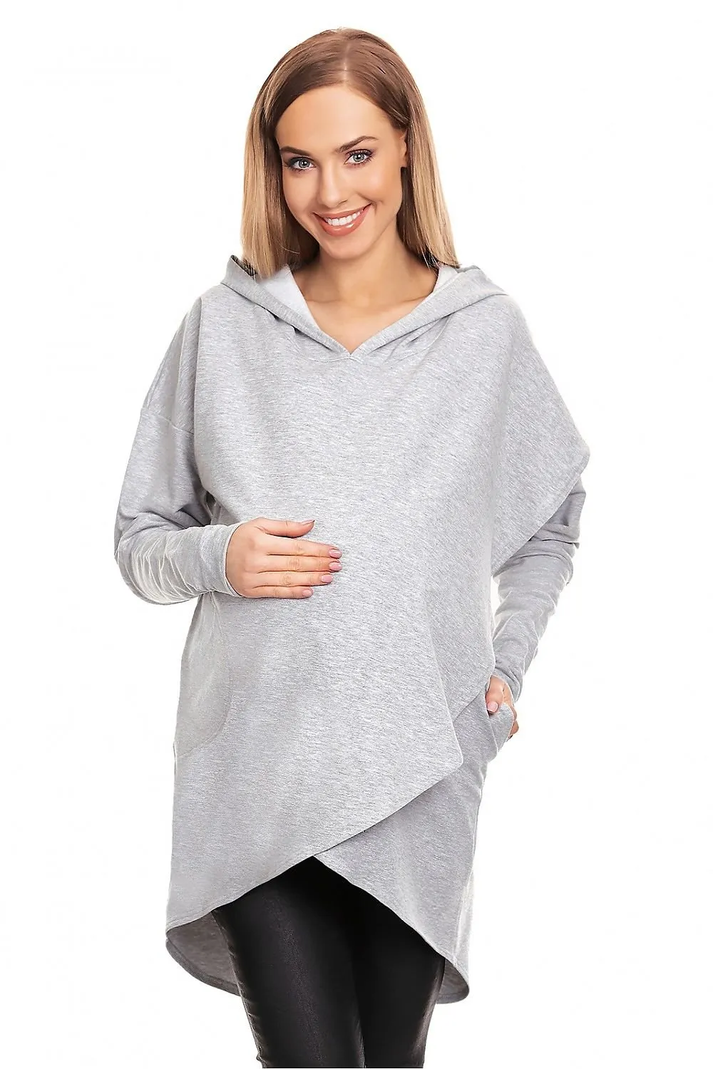 Hooded Maternity Sweatshirt  PeeKaBoo