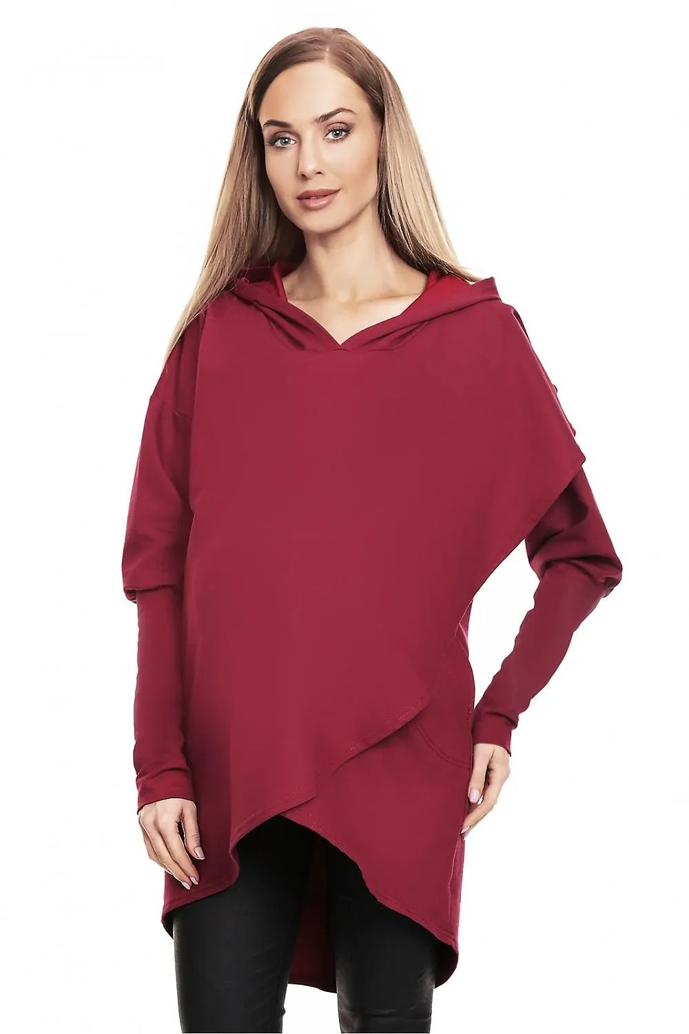 Hooded Maternity Sweatshirt  PeeKaBoo