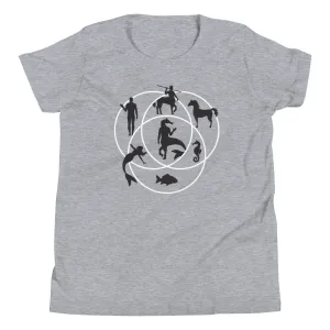 Human Horse Fish Venn Diagram Kid's Youth Tee