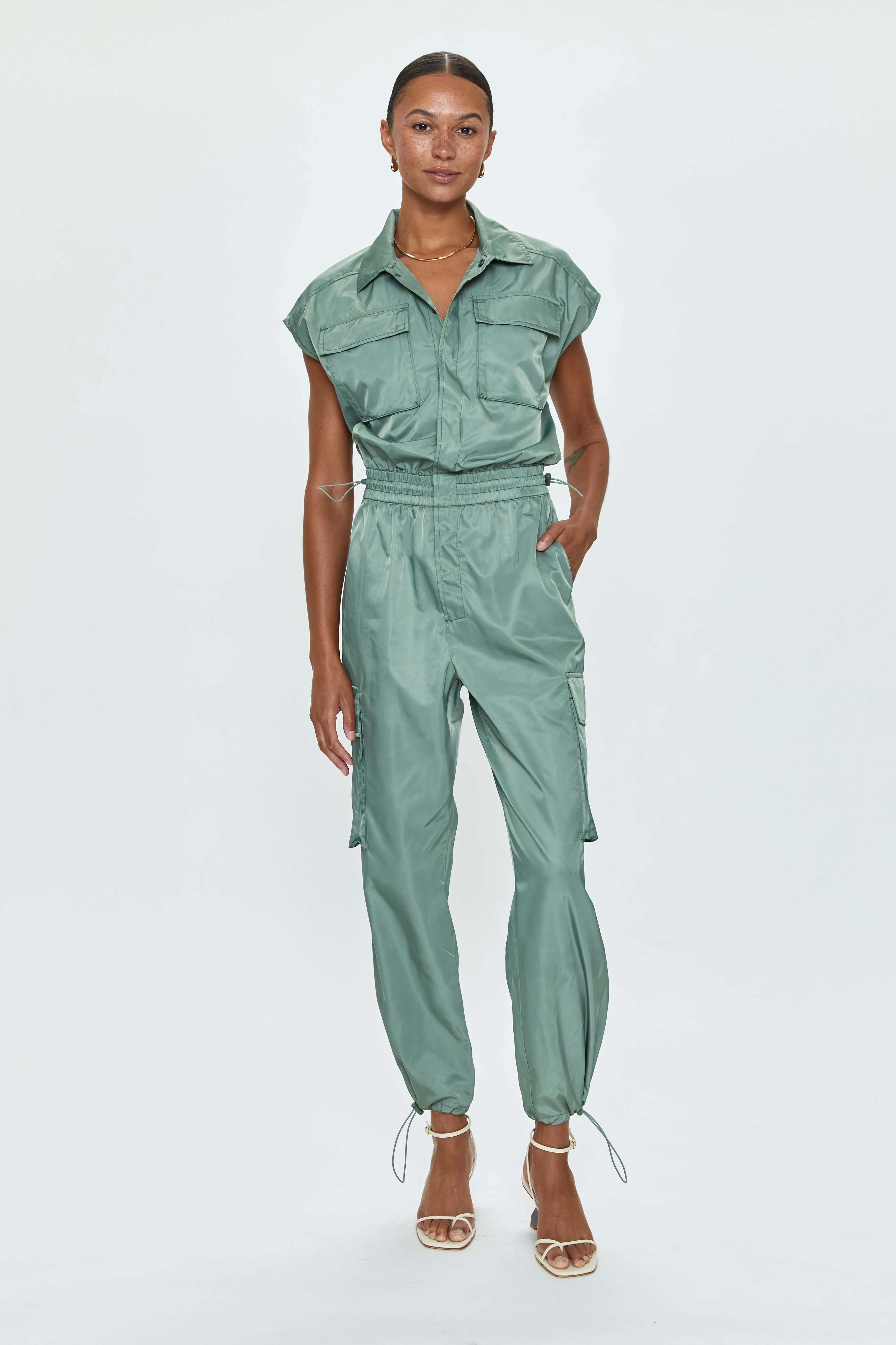 Jade Cargo Jumpsuit - Bluff