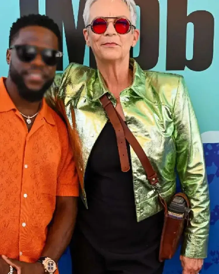 Jamie Lee Curtis Borderlands Green Leather Jacket