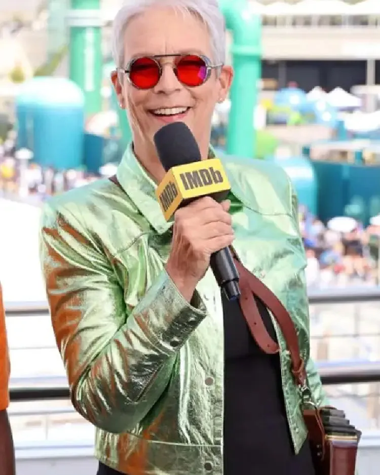 Jamie Lee Curtis Borderlands Green Leather Jacket