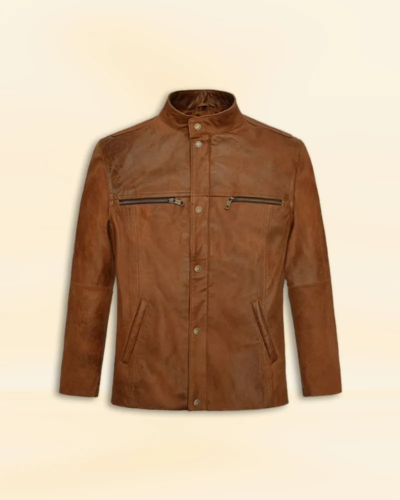 JOHNSON SEASON  LEATHER JACKET WORN BY JEAN CLAUDE VAN