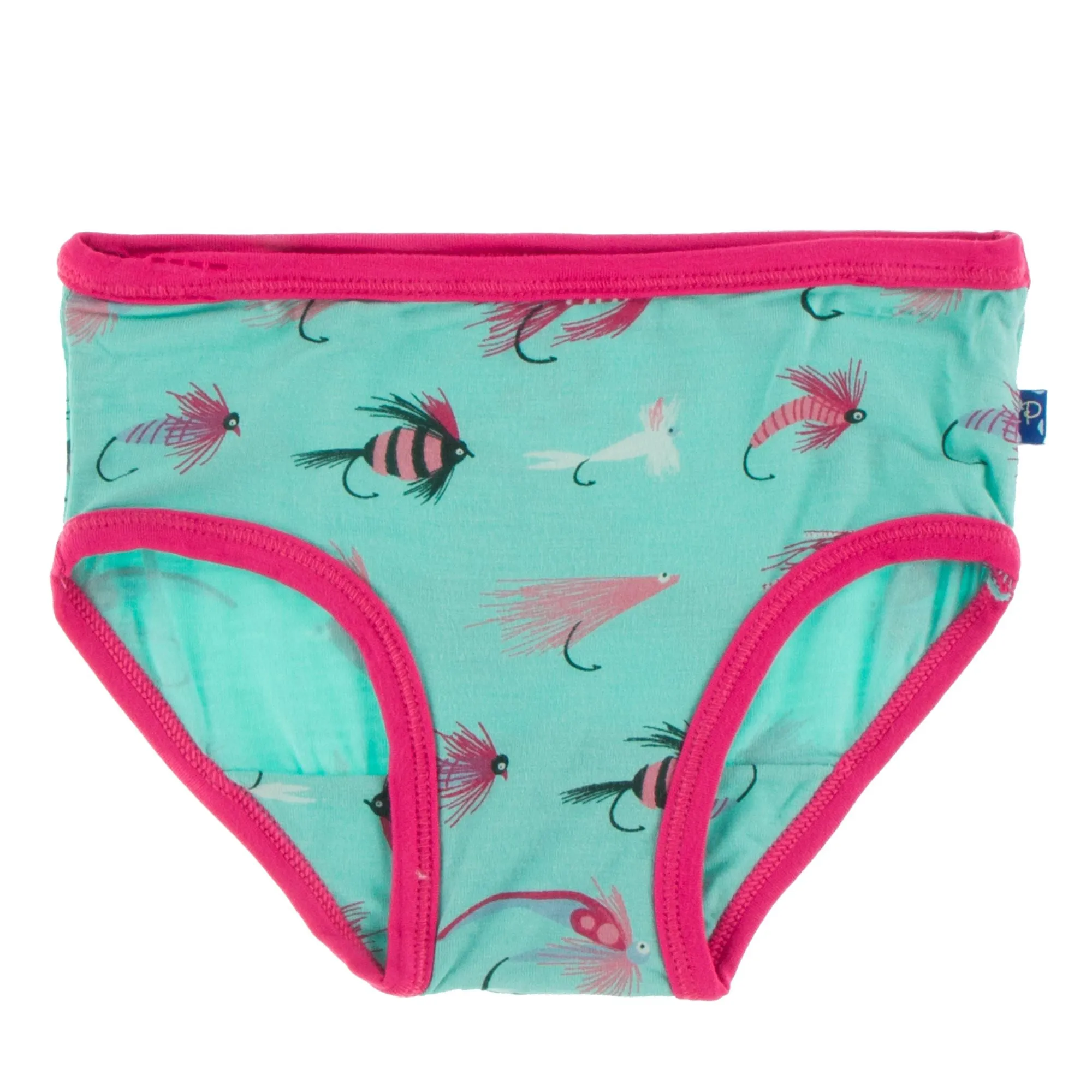 KicKee Pants Prickly Pear Mini Seahorse & Glass Fishing Flies Girls Underwear Set