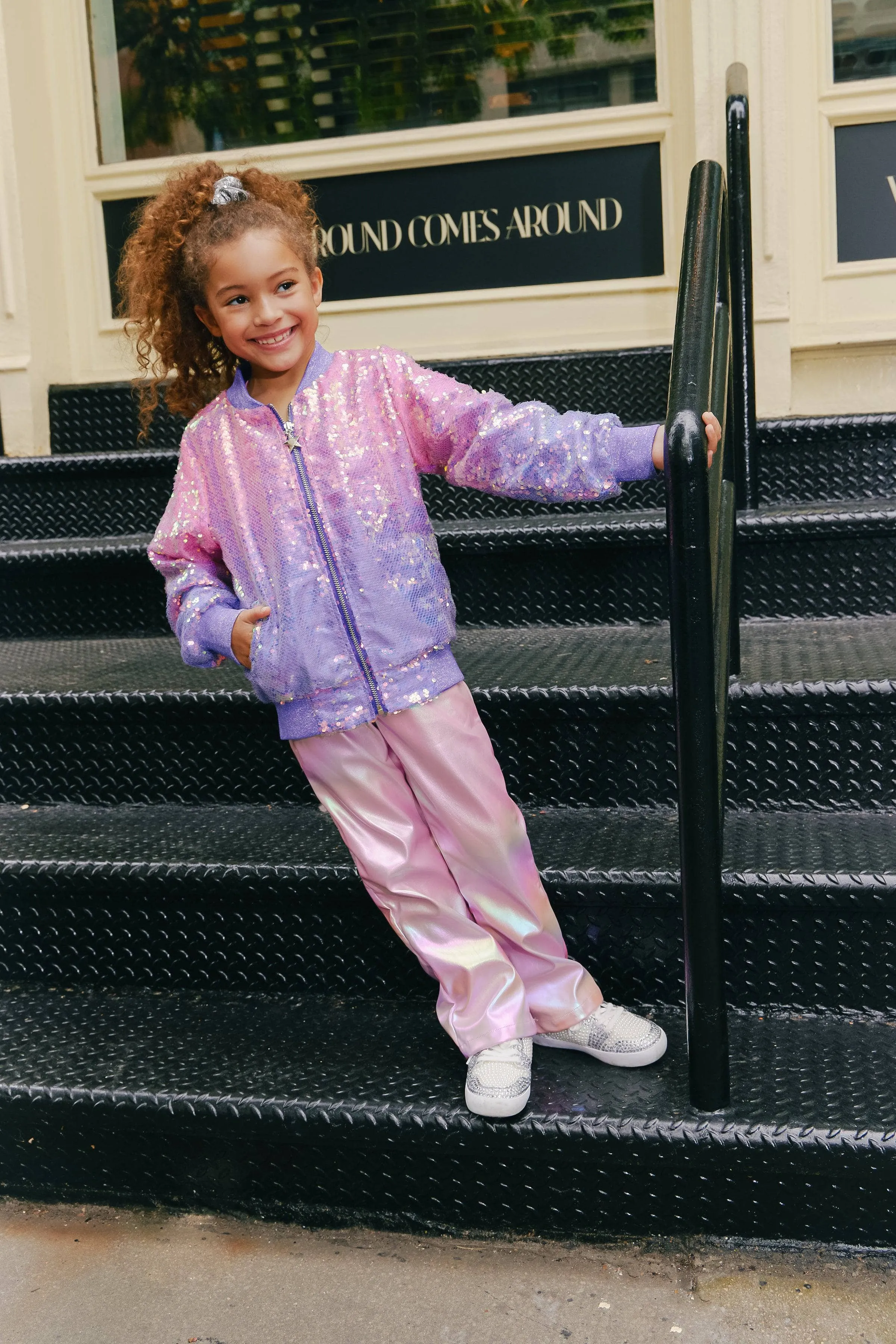 Lavender Haze Sequin Bomber