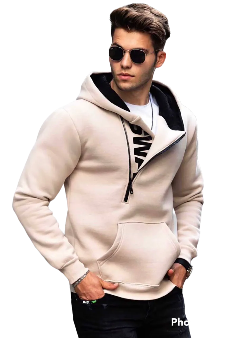 Madmext men's zip up fashion style slim-fit hoodies