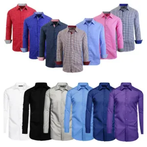 Men's casual, classic and slim fit dress shirts