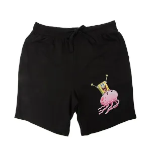 Men's sleep shorts SpongeBob SquarePants Jellyfish, black