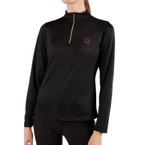 Montar Everly Rosegold Long Sleeve Training Shirt, Black