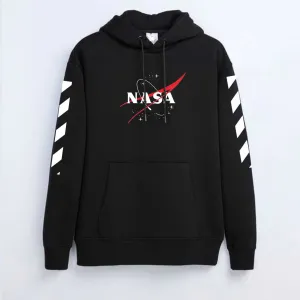 Nasa Moon Black Hoodie