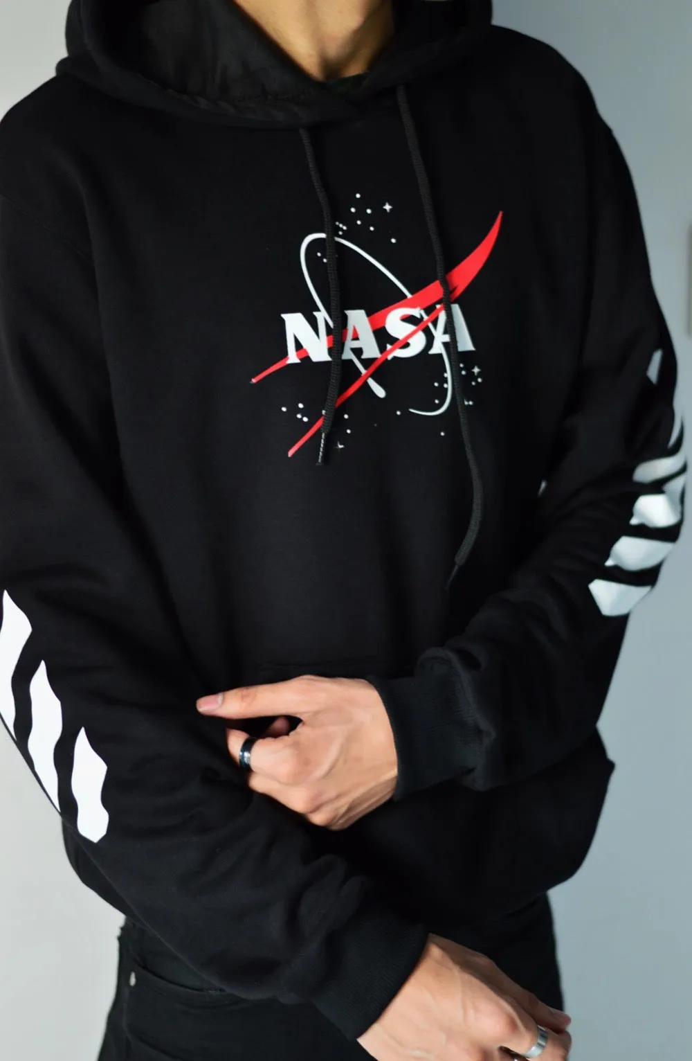 Nasa Moon Black Hoodie