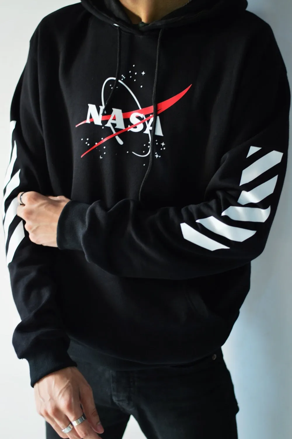 Nasa Moon Black Hoodie