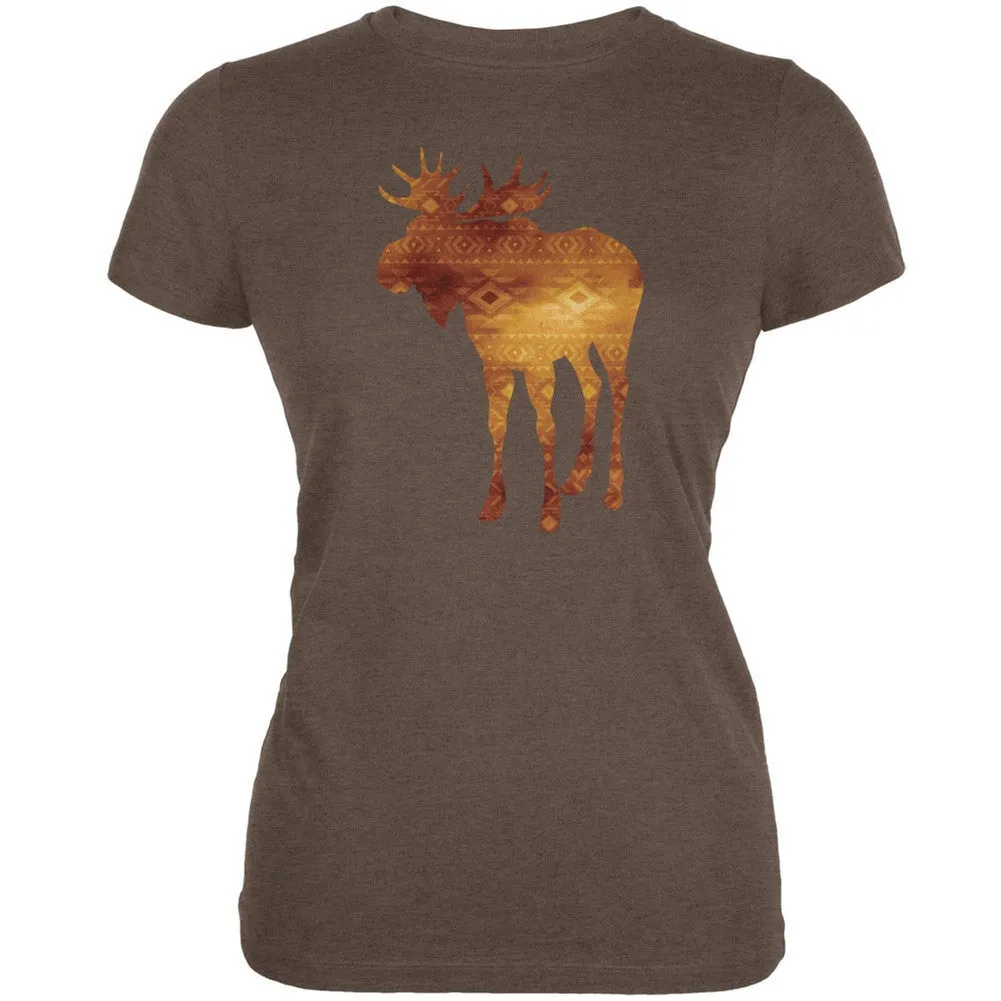 Native American Spirit Moose Army Juniors Soft T-Shirt