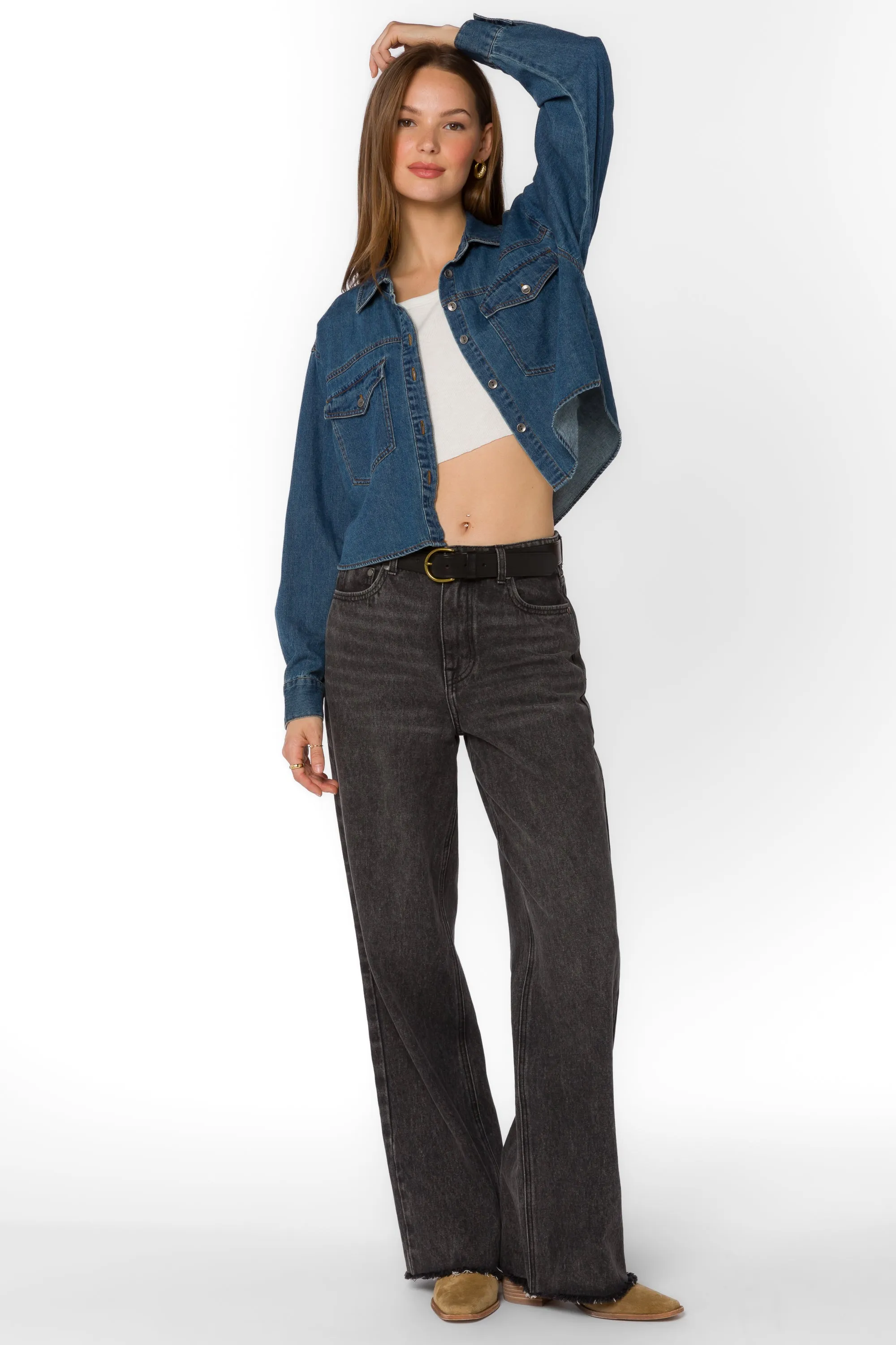 Nayeli Rockaway Blue Denim Jacket