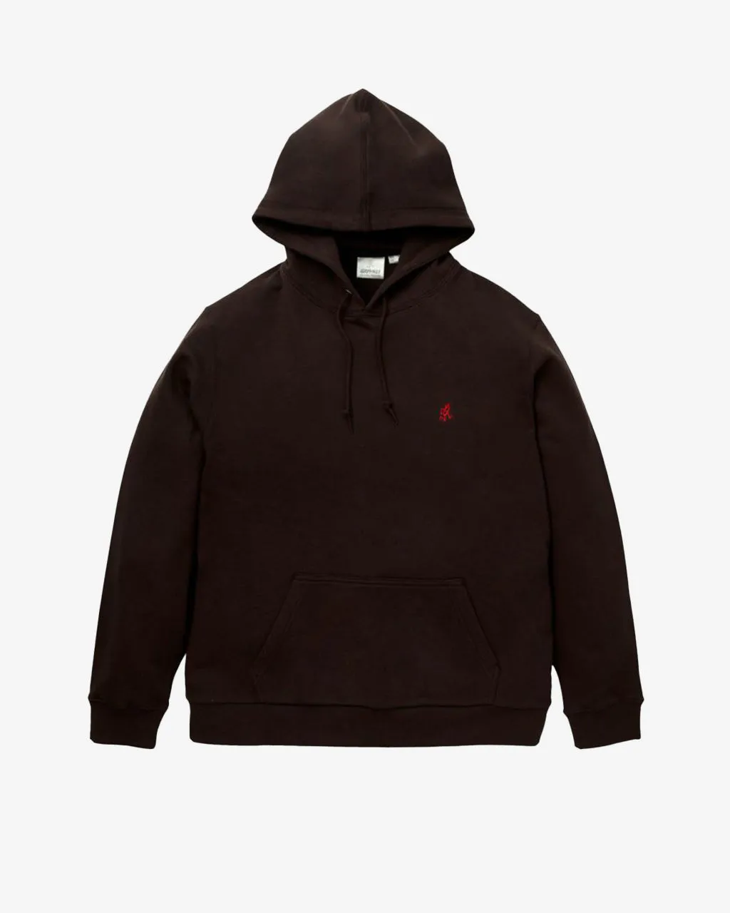 One Point Hooded Sweatshirt Dark Brown