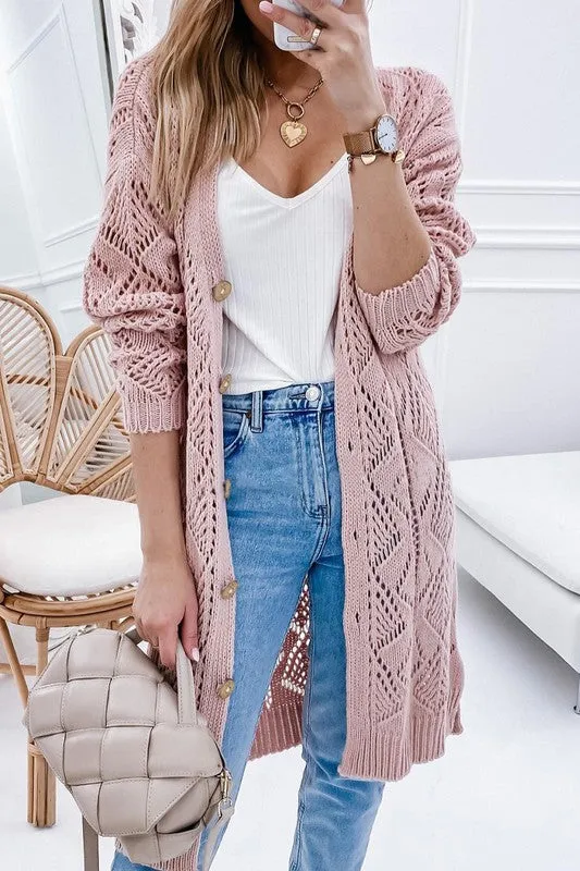 Oversized Button Cardigan