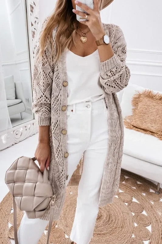 Oversized Button Cardigan