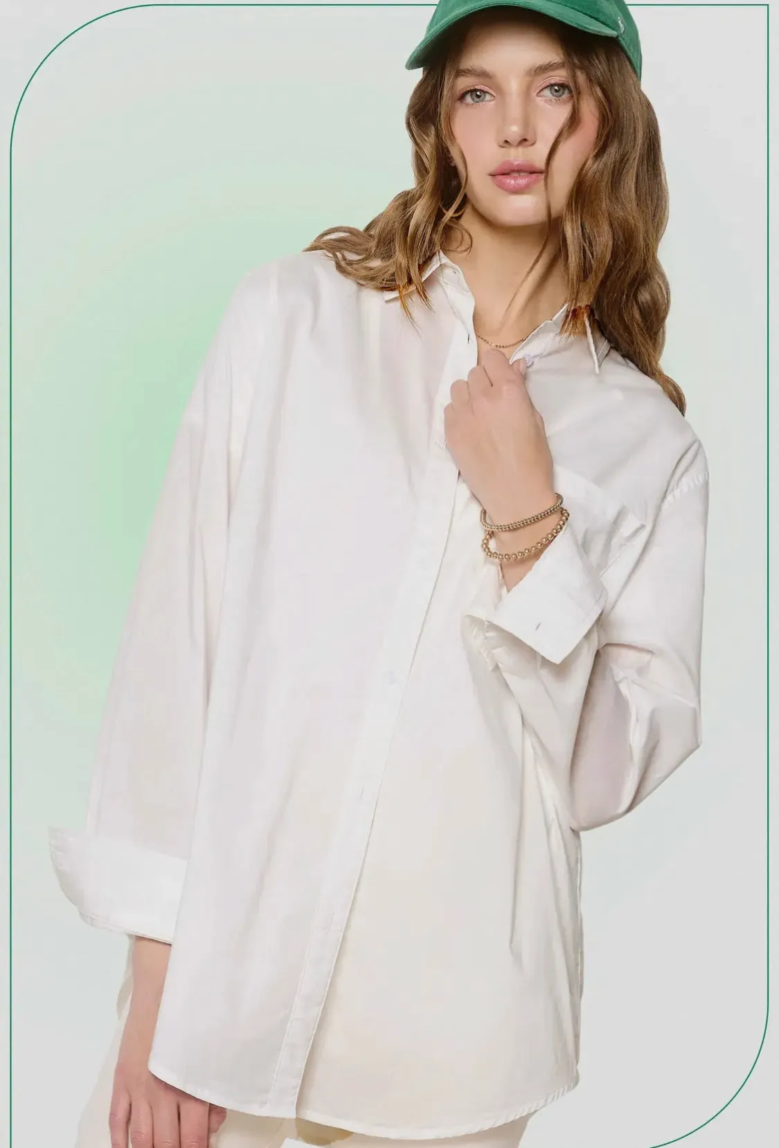 Oversized Front Button Shirt