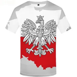 Parrot T-shirt Men Poland T-shirts Graphic Animal Tshirt Printed White Tshirt Anime Short Sleeve Hip hop Unisex New Slim