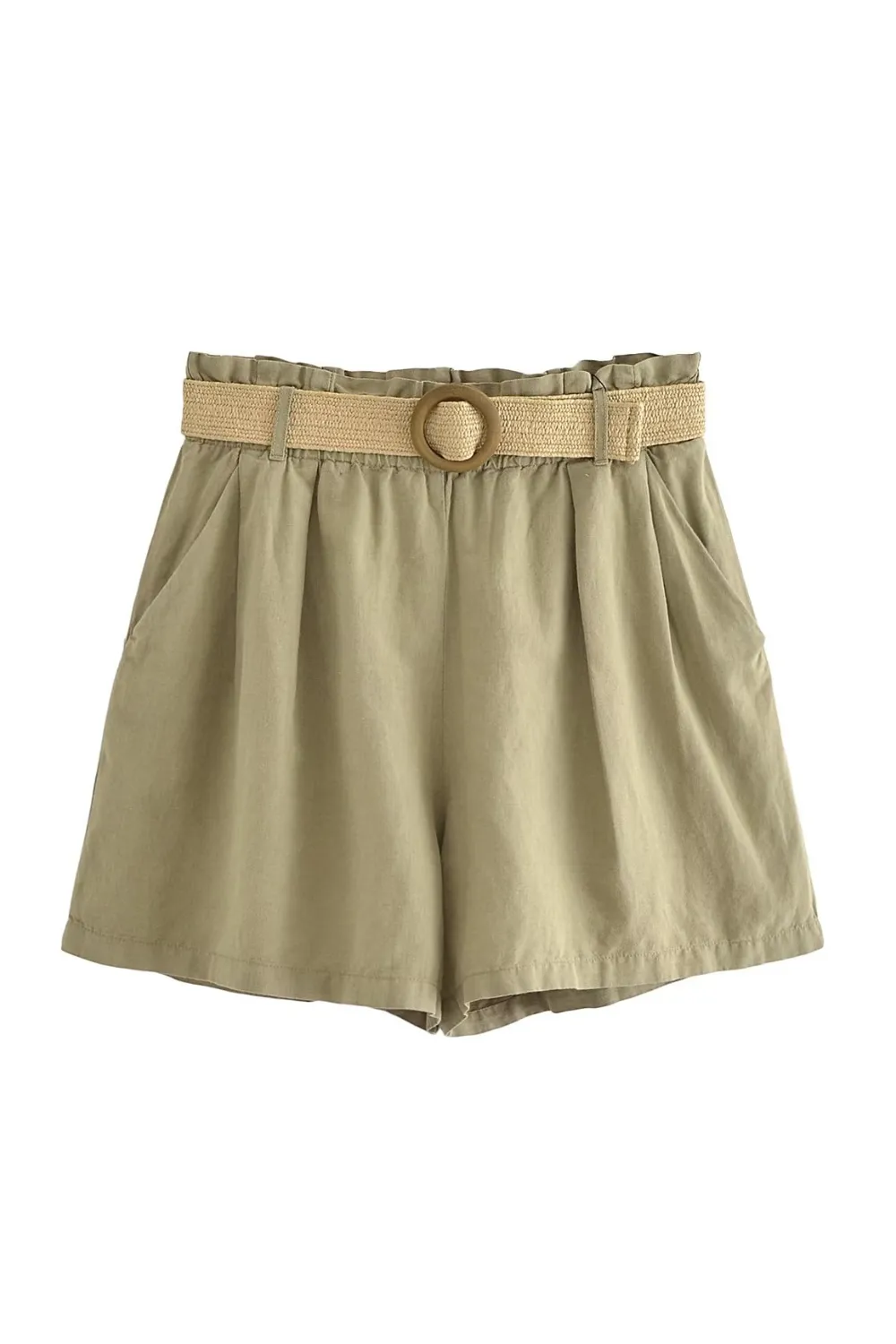 'Paulina' Comfy High-Waist Shorts w/Belt (3 Colors)