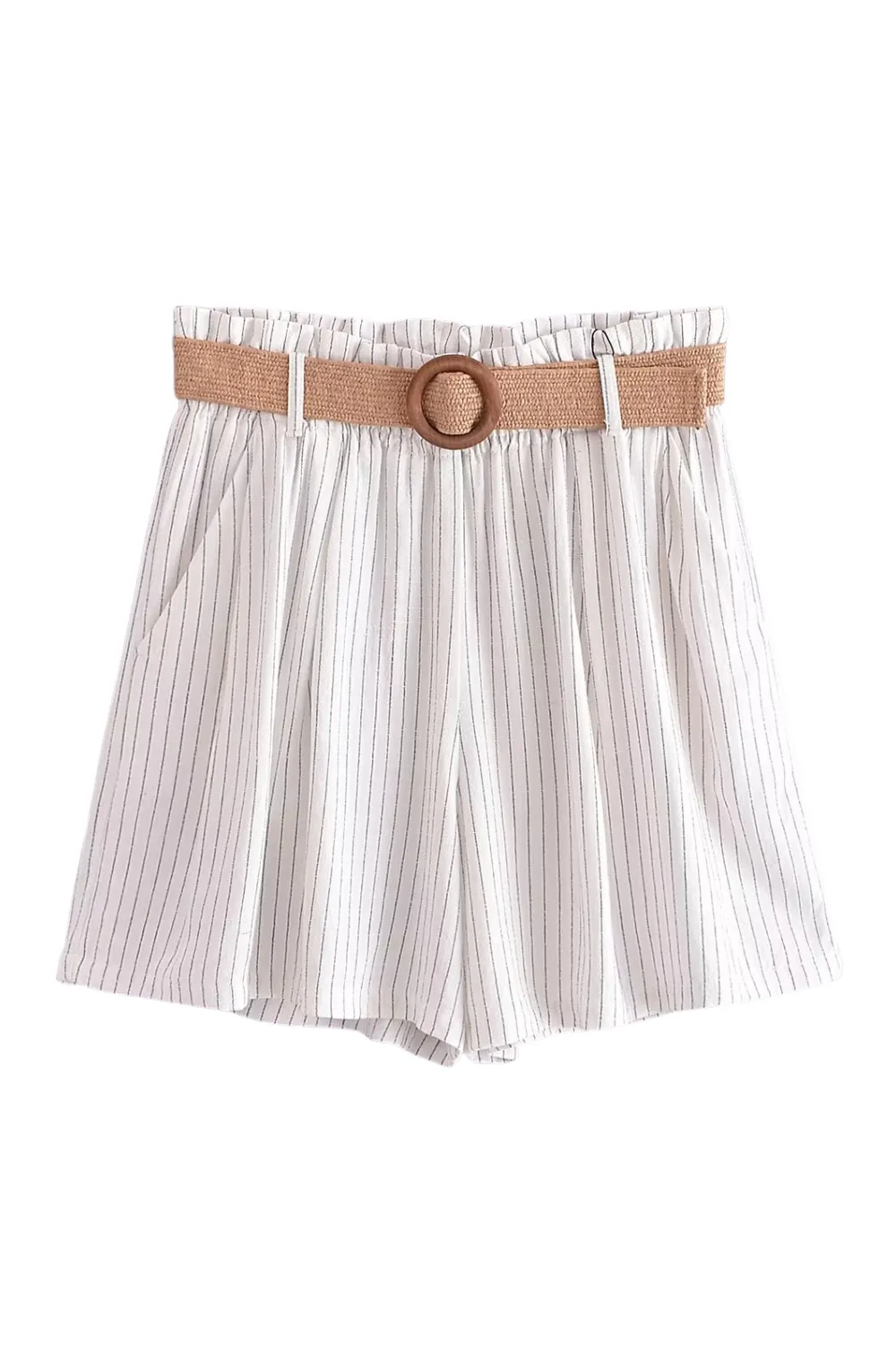 'Paulina' Comfy High-Waist Shorts w/Belt (3 Colors)