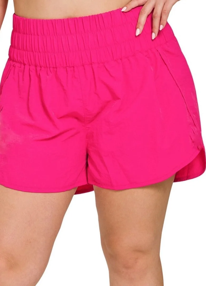 Pretty Comfy Fuchsia Plus Size Women's Shorts -----------Sale