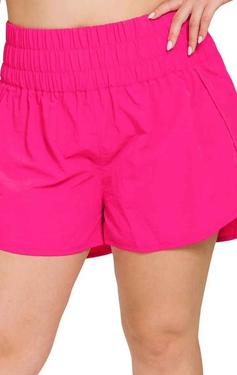 Pretty Comfy Fuchsia Plus Size Women's Shorts -----------Sale