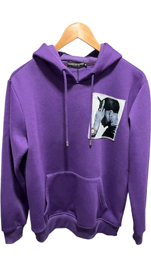 Purple Graphic Men's Hoodies Regular-Fit Tailored Recreation Premium