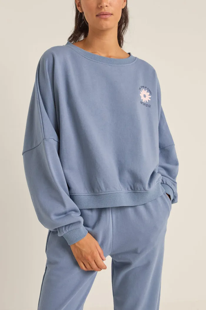 Rhythm Washed Out Slouch Fleece - WASHED NAVY