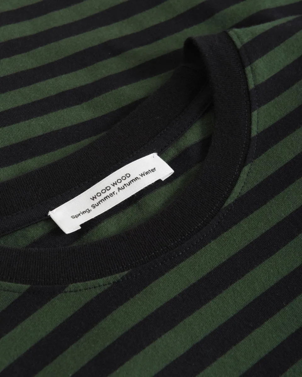 Sami Classic Stripe T-shirt - Green/Black