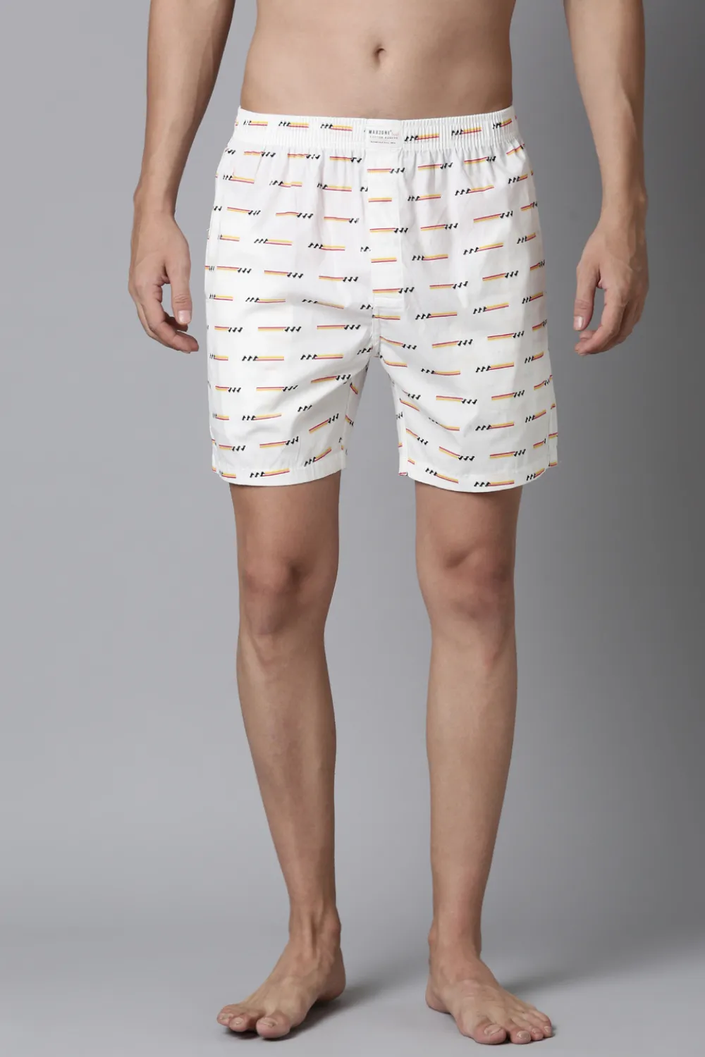 Sand-Stone Printed & White Printed 365 Boxers Combo