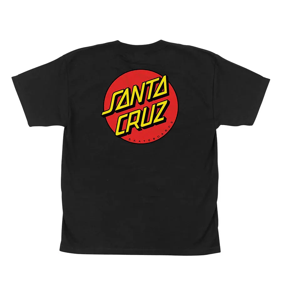 Santa Cruz Youth Classic Dot S/S T-Shirt - Black