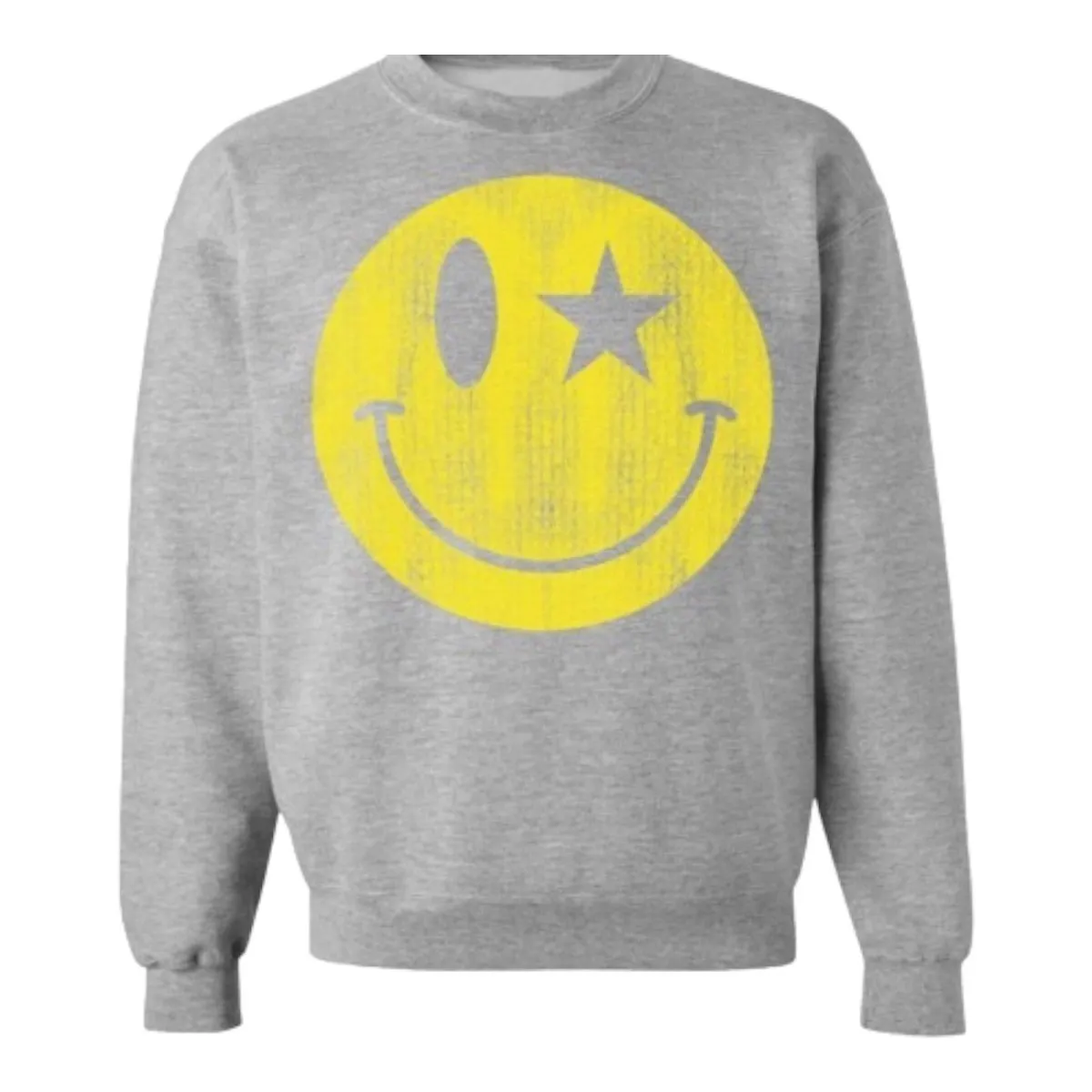 STARS SMILEY CROP SWEATSHIRT