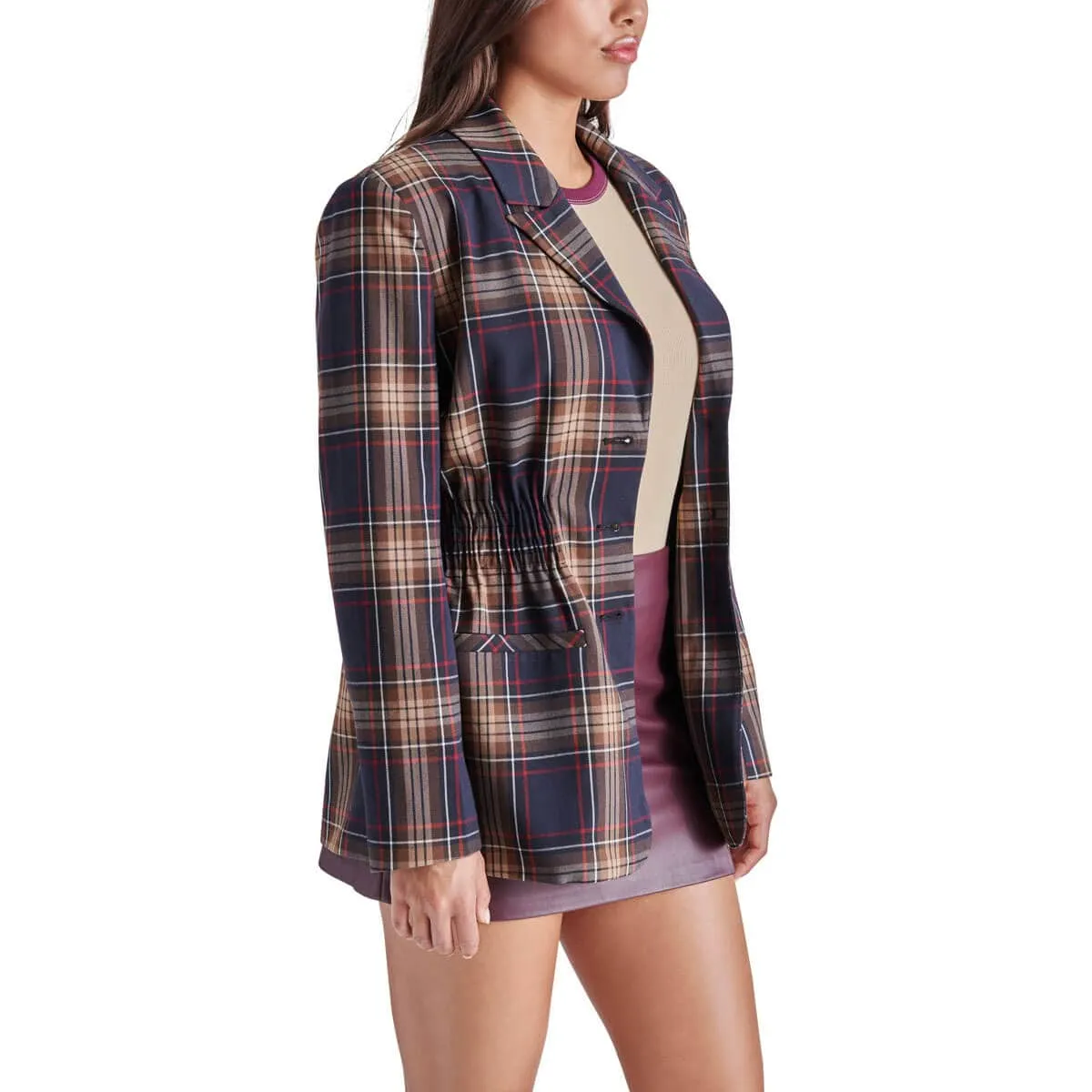 Steve Madden Frida Plaid Blazer