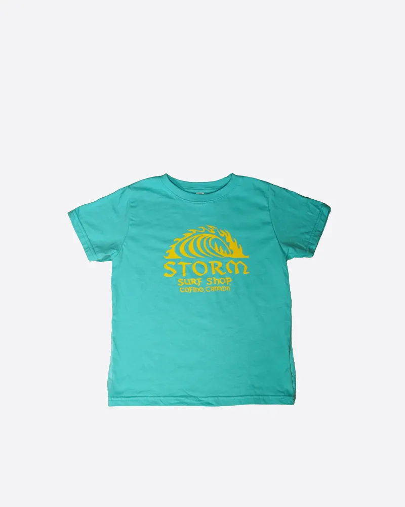 Storm Classic Wave Youth Tee - Caribbean Blue