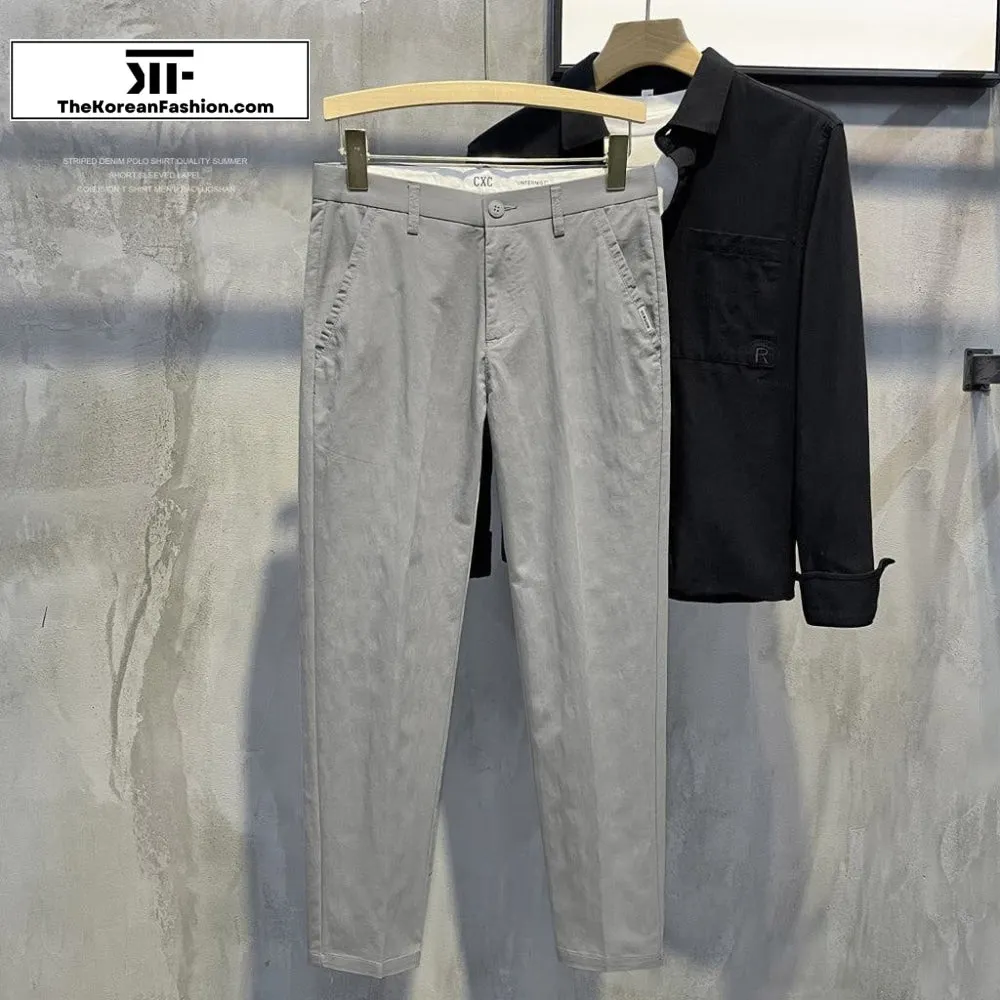 Summer Breathable Ice Silk Casual Pants