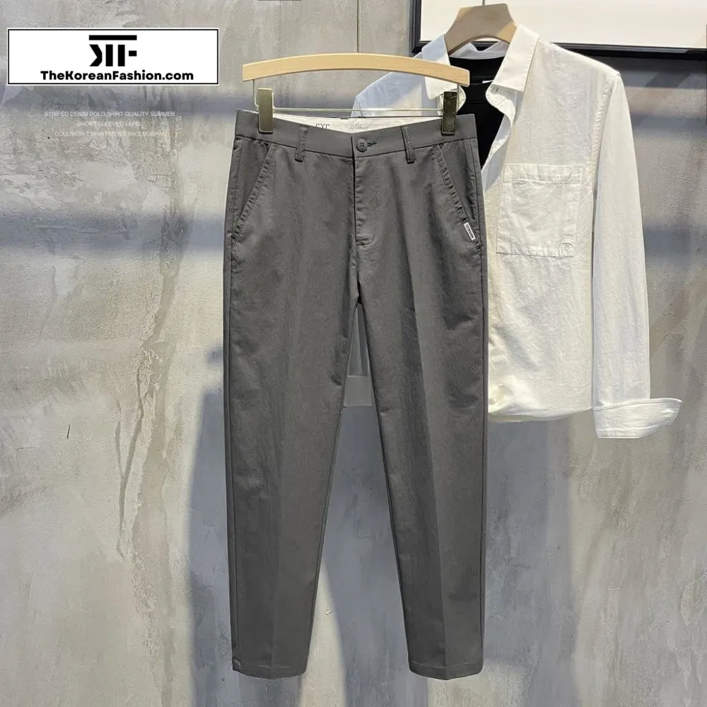 Summer Breathable Ice Silk Casual Pants