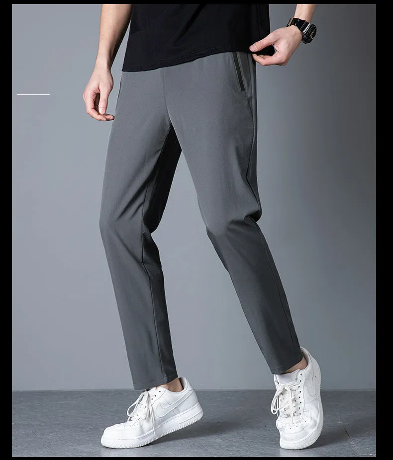 Summer Silk Breathable Long Pants Sport Pants